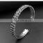 C shape antique silver vintage punk engraved stainless steel bangles
