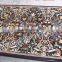 Rectangle Semi Precious Stone Inlay Black With Multi Colors Dinning Table Top