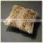 Hot Sales Champagne Fox Faux Fur Pillow 18" X 18" Made In China