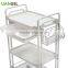 3 layers cheap nail salon trolley