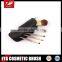 5pcs 100% Brown Nylon Hair Wood Handle Mini/Gift Cosmetic Brush Set