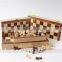 folding chess set custom wooden chess& checker game set