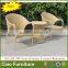 Balcony furniture coffee shop beige table set