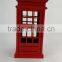 red big telephone booth fashion decor wooden money saving box