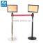 stainless steel sign holder for queue belt stand