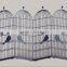 Chinese style living room furniture bird hollow decorative metal folding screen