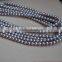 Natual 5-6mm Grey Round Freshwater Loose Pearl Strand