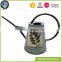Galvanized zinc metal watering can with decal printing