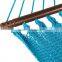 Light Blue Outdoor Double Size Polyster Rope Caribbean Hammock