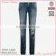 new arrive capris blue jeans foldable hem 100% cotton hard wear pictures sexy jeans women