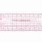 Kearing Chinese Manufacture Transparent Designer Grading Rulers Flexible Sanwich Metric Fashion Graph 5*50cm #8002