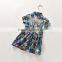 Wash Printing Flower Denim Dresses of the Girls