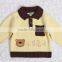 Trim contrast color knitwear modern poloshirt collar sweater pullover