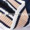 New Arrival girl white stripe v-neck high school uniform knit vest sweater