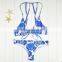Polyester Bikini Different Size for Choice & Padded Blue Girls Swimwear 59377