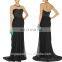 ladies long evening party wear gown sexy off shoulder black long gown dresses, evening gown