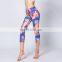 Wholesale custom high waist sexy printed women yoga leggings with custom logo