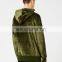 Mens double utility pouch pockets soft plush velour hoodie