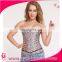 hot design animal print corset waist slimming corset for fat woman