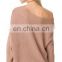 Oversized Special Neck Design Pullover Women Fashion Sweater