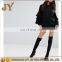 Shift Dress with Tiered Frill Sleeves Crew Neck Black Long Sleeve Mini Dress China Dongguan Supplier
