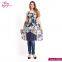 Sleeveless Flower Print Ladies Modern New Pleated Dress
