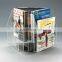 Fashion clear 4 compartments PMMA brochure display rack plexiglass brochure display holder Acrylic brochure display stand