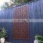 Water resistant corten steel decorative exterior screen wall panels