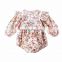 New arrival Girls' woven cotton floral printed jumpsuit romper factory direct sale