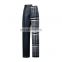 TWOTWINSTYLE Patchwork PU Plaid Trousers For Women High Waist Hit Colors Asymmetrical Fashion