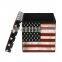 Customized printed PVC leather national flag ottoman foldable storage ottoman stool