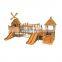 Favorable price children playground wood cheap plastic spiral slide amusement park games JMQ-C216-3