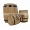 Natural color unfinished small custom wooden barrel with lid