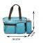 Blue Microfiber Muti Function Baby Diaper with Bottle Bag