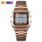 Luxury goods stainless steel strap 1381 military watch with 2time and 5alarm Relojes De Marca