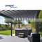 custom size nice design durable garden used flat louver roof system aluminium gazebo frame