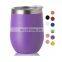 Double wall insulated private label custom logo egg glitter stainless steel wine 12 oz tumbler