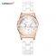 LONGBO 8631 Lover's Classic Luxury Ceramic Watches Women Diamond Female Fashion Waterproof Quartz Watch Clock
