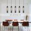 Modern Pendant Lamp Glass Cylinder Shade E14 Bulb LED Pendant Light For Bedroom Living Room