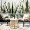 Printed Glass Table + 6 Chairs Set expandable multi color Turkish design
