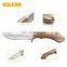 DIY gift fixed blade knife carries outdoor wooden non-slip handle straight knife