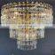 Modern Antique Brass Marignan Rectangular Chandelier with Vintage Design Black Finish LED Light Source Crystal Pendant Lights