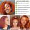 Ginger Orange Deep Wave Bob Wig Lace Front Human Hair Wigs For Black Women Human Hair Orange Ginger Color Curly Short Bob Wig