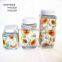 3pcs square cloth wrapping glass canister glass jar glassware