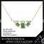 2015 New Year latest design silver pendant necklace 14/18/20k gold plated necklace with emerald gemstone