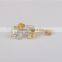 Hot direct sale fashion white zircon 925 silver single stone earring designs