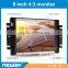 8 inch resistive touch ATM lcd monitor with open frame housing design