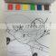 children magic water drawing book with cartoon designs color filling book