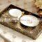 Aibaba Best High Quality faux leather designer food serving trays,handle tea serving tray,tea serving tray for coffee bar