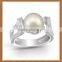 Black pearl rings 925 stereling sliver jewelry rings for women wedding rings